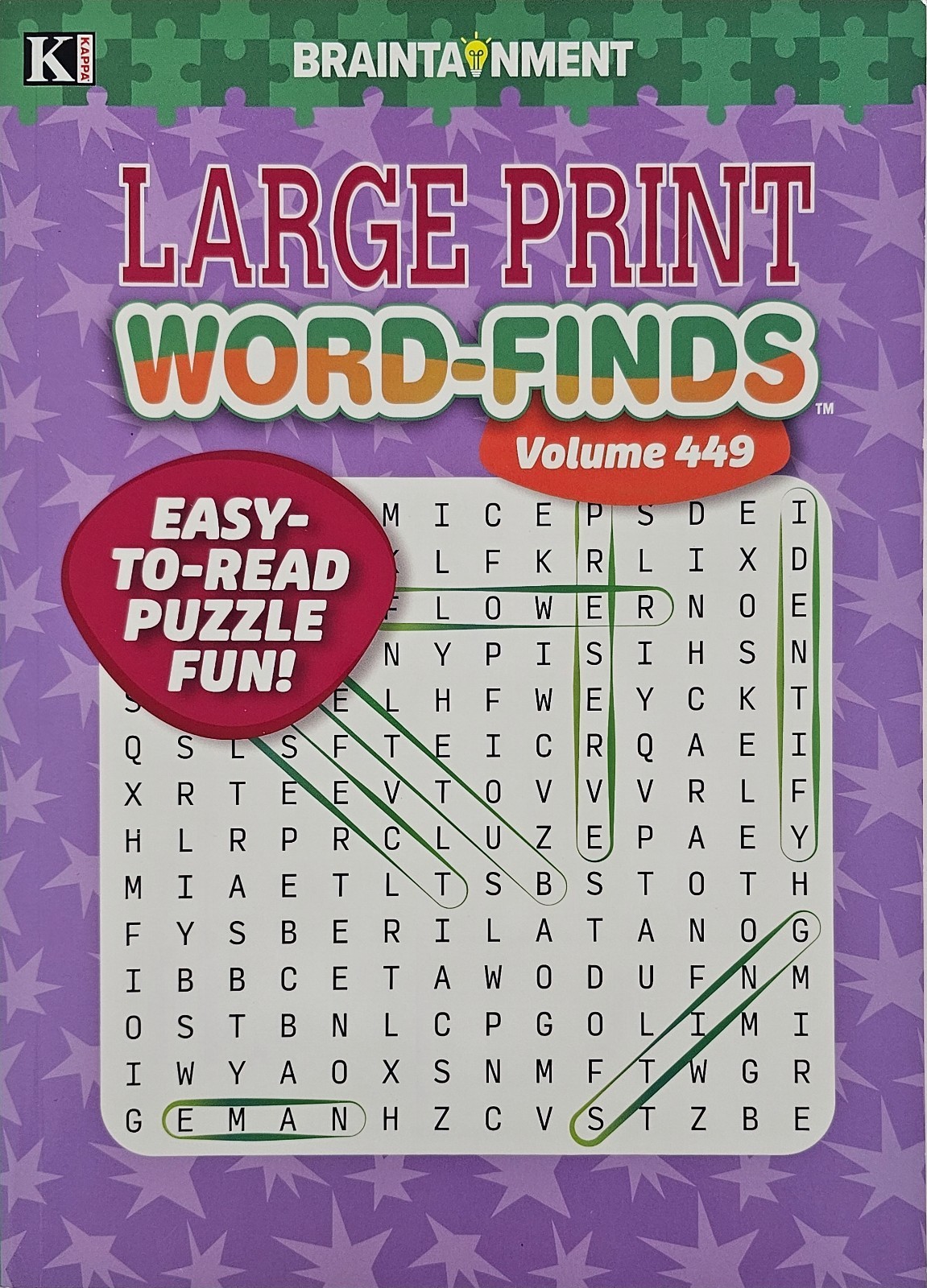 4 New Large Print Word-Finds Puzzle Books Kappa Games Vol #447-450 ~ Search,Hunt