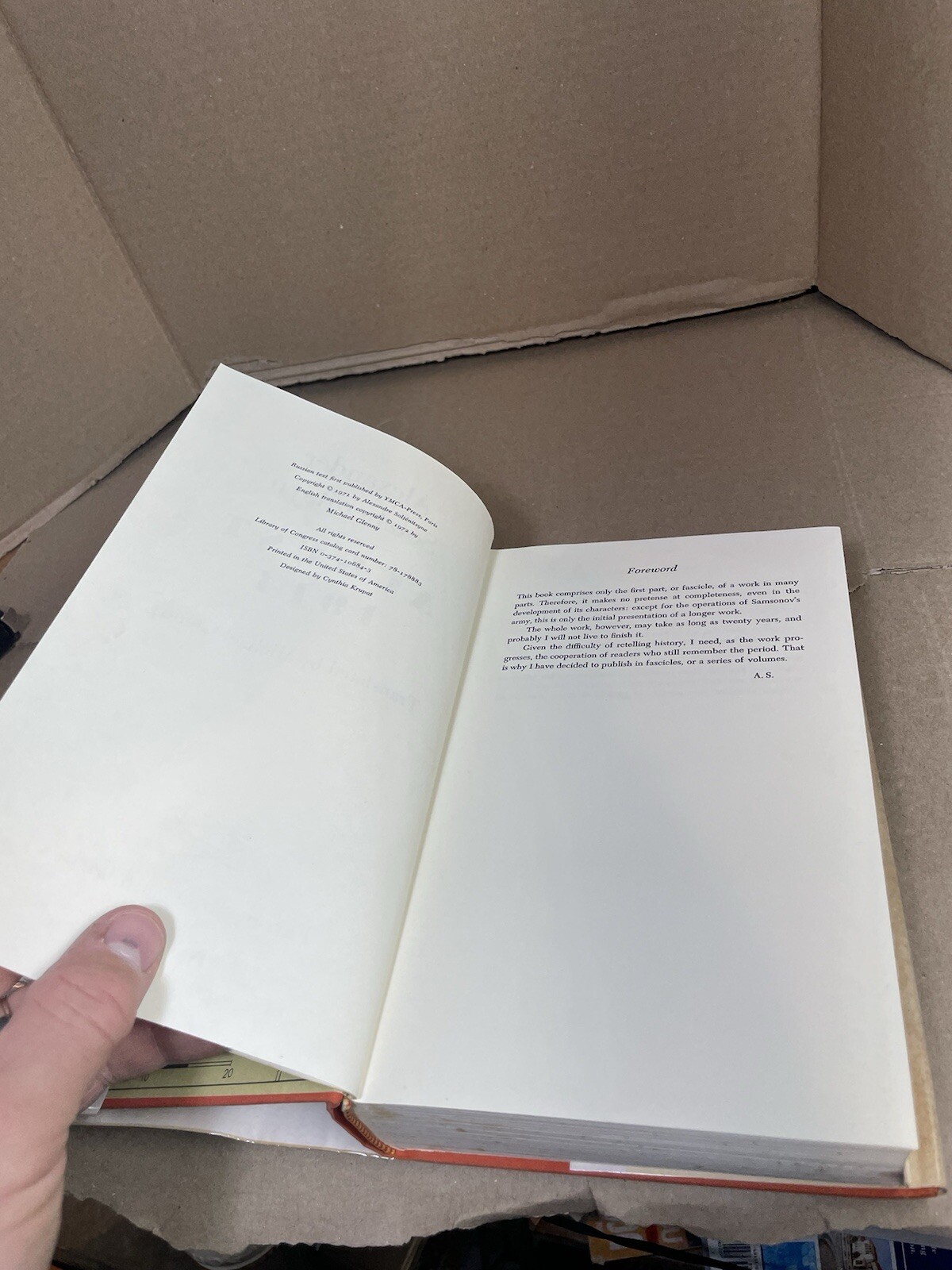 August 1914 Alexander Solzhenitsyn Hardcover Farrar Straus Giroux 1972