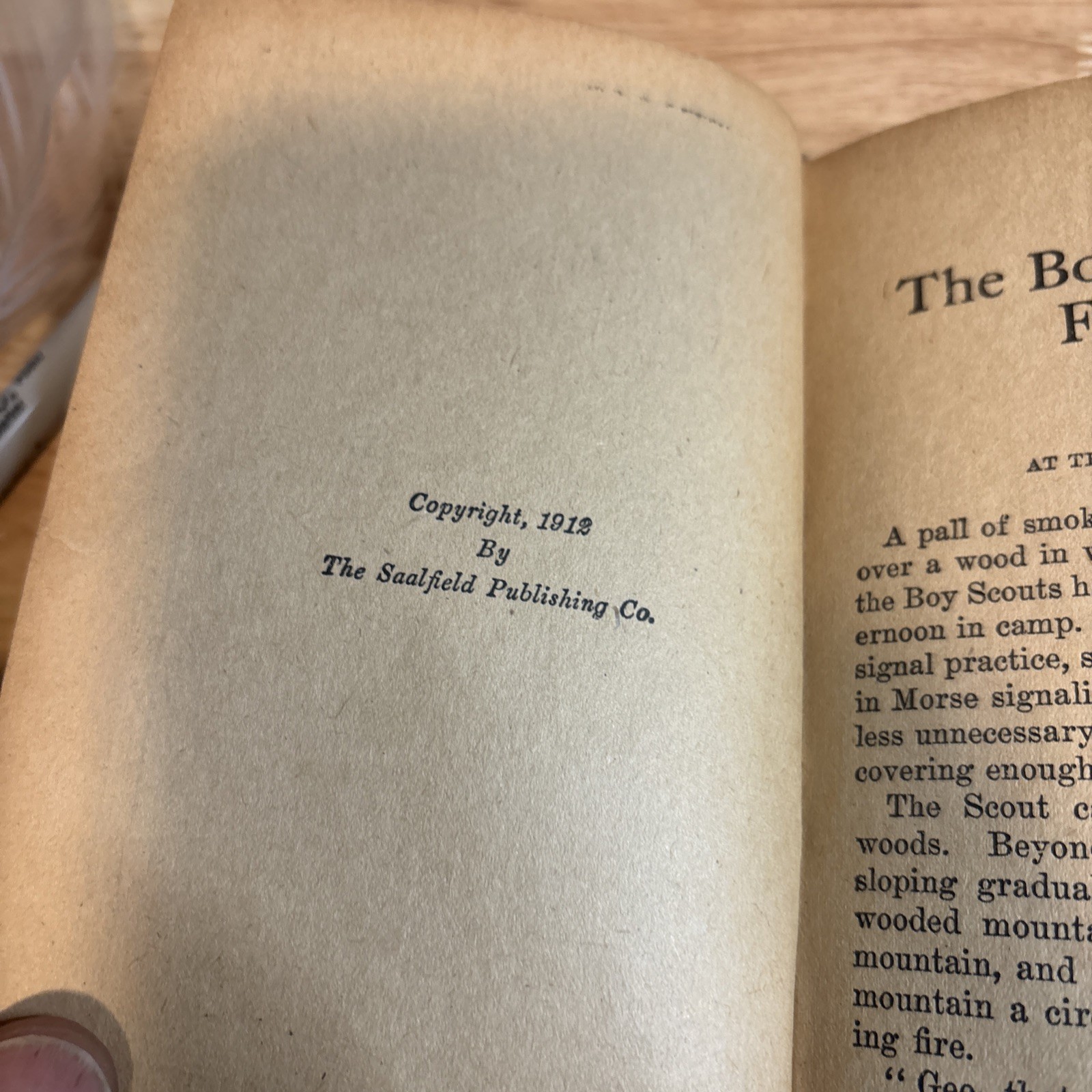 “Boy Scout Fire-Fighters” by Major Robert Maitland- HC- CR 1912 -Saalfield Pub.