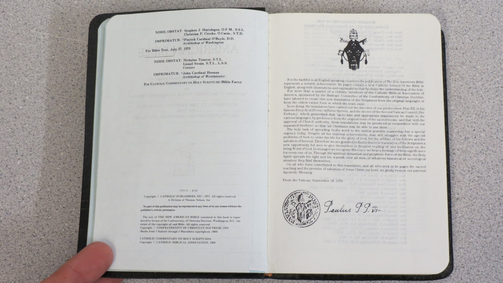 Holy Bible – New American Bible – Catholic Edition – Nelson 9023