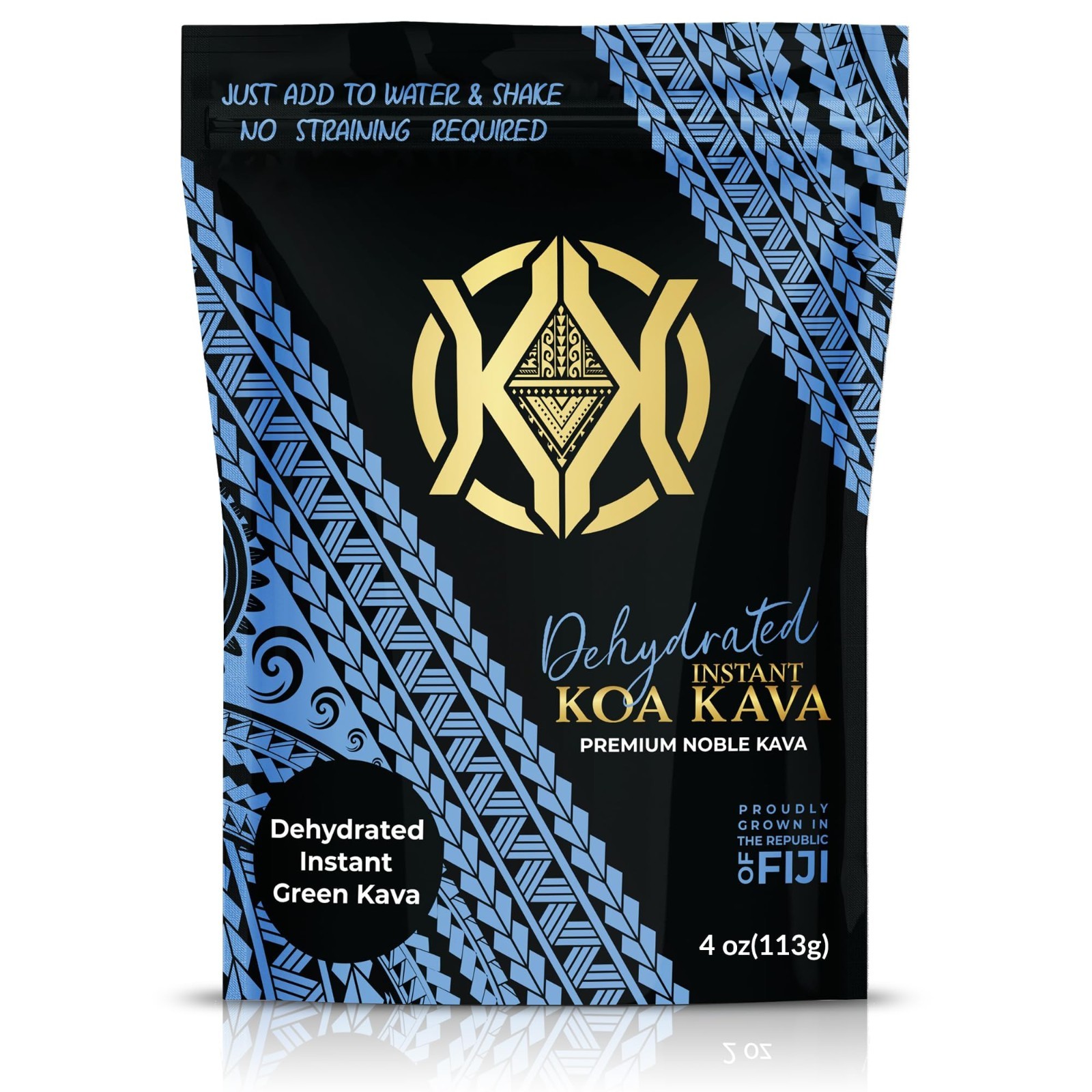 Dehydrated Instant Kava Root Powder – 100% Green Fijian Kava, 4 oz (113g)