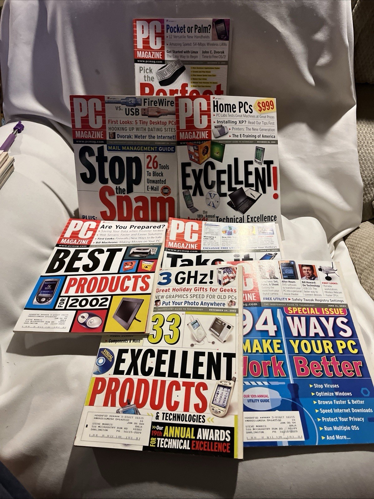 PC Magazine Lot of 48 Computer Magazine Multi Years 1999-2001