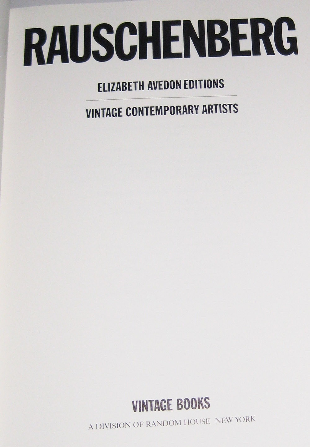 Robert Rauschenberg by Elizabeth Avedon (1987, Trade Paperback), 6 in X 9.25 in.