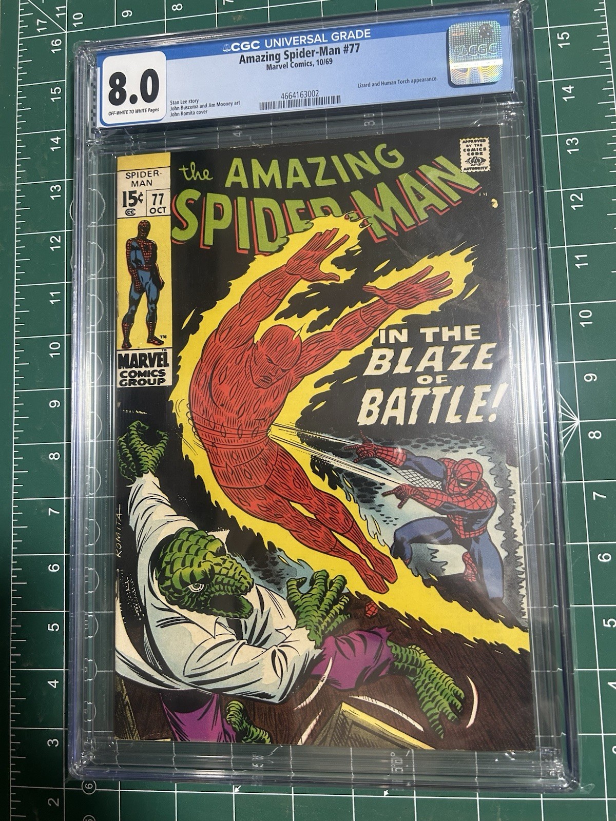 Amazing Spider-Man #77 CGC 8.0 1969 Lizard Human Torch