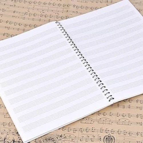 Coguzed 100 Pages Blank Sheet Music Notebook – 26X19cm Staff Paper for Musicians