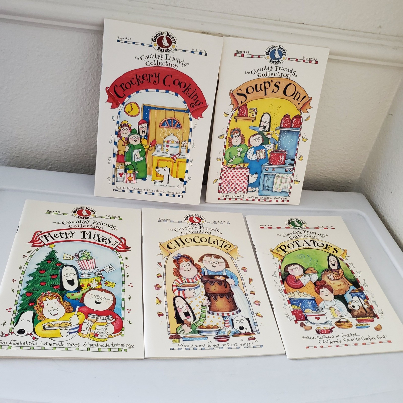 Gooseberry Patch Country Friends Collection Cookbook Lot of 5 Vintage Booklets