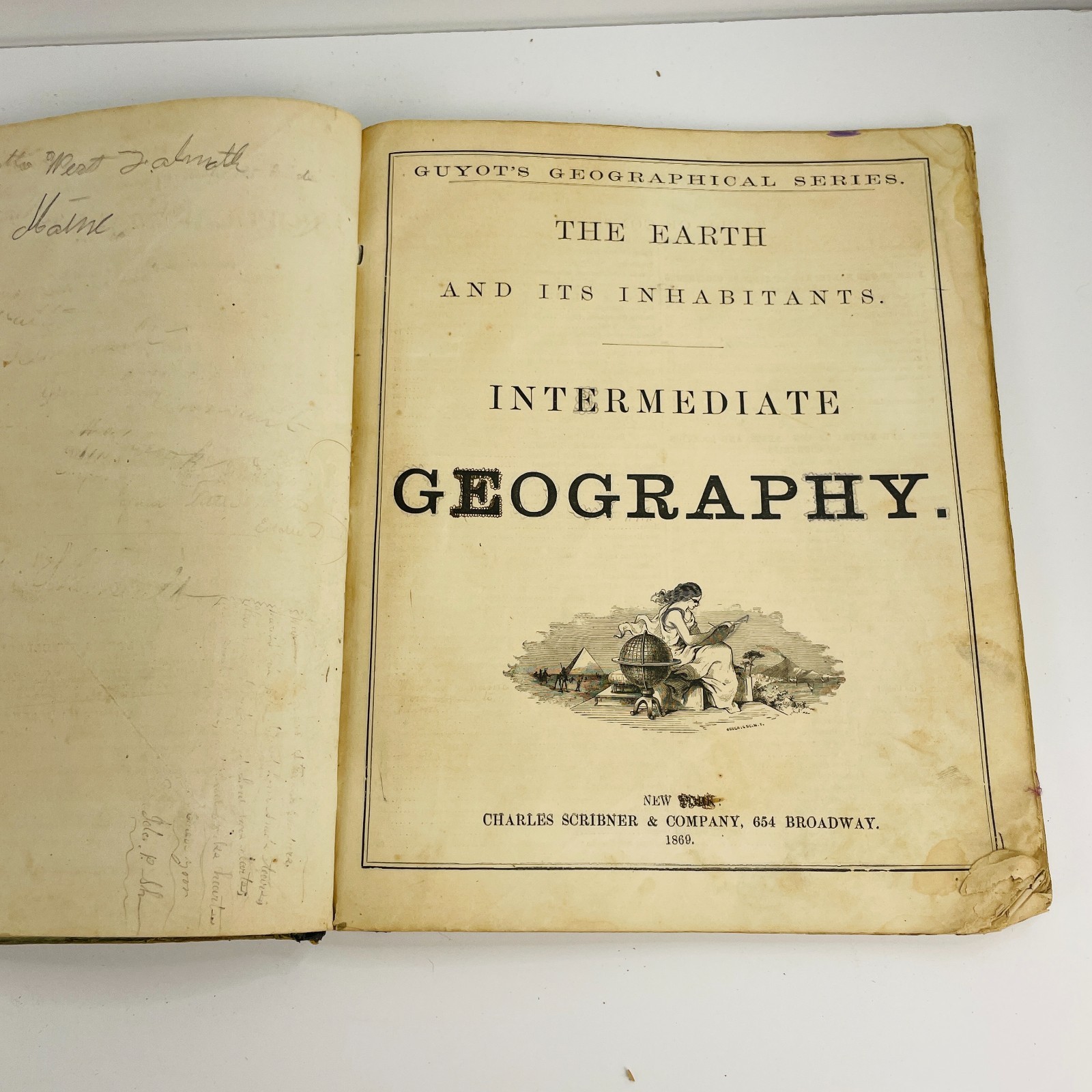 3 Antique Geography Textbooks Guyot 1869 McNally 1875 Swinton 1878 Old Maps