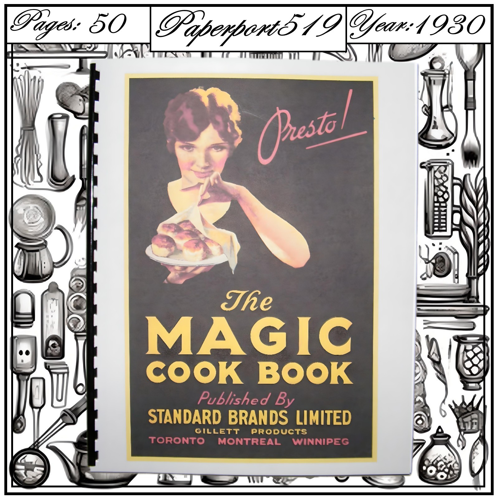 1930 The Magic Cook Book 50 Pages