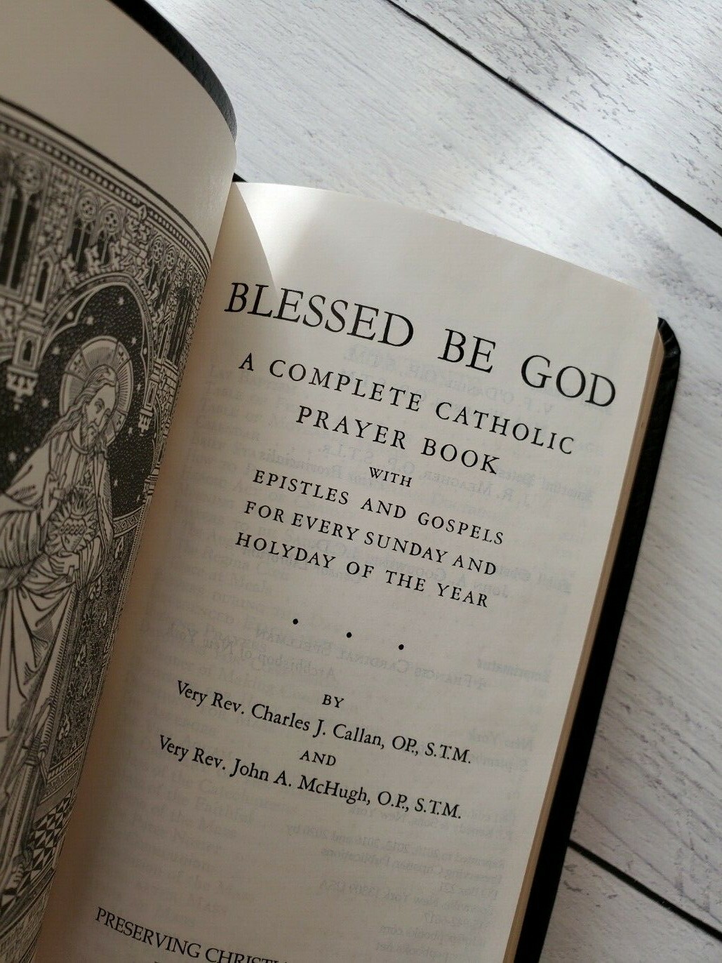 Traditional Catholic Blessed Be God Prayer Book Leather Bound Gold Edges