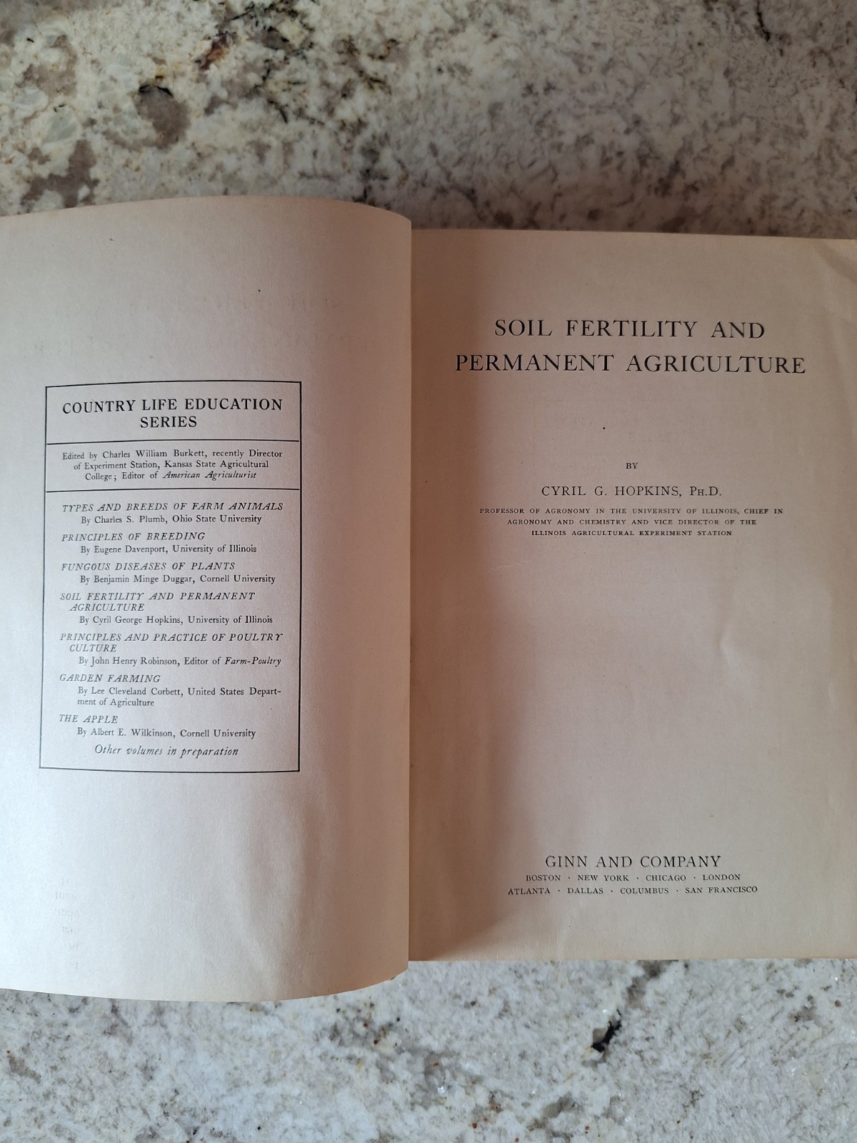 VTG 1910 Soil Fertility & Permanent Agriculture Hard Cover Book, Cyril G Hopkins