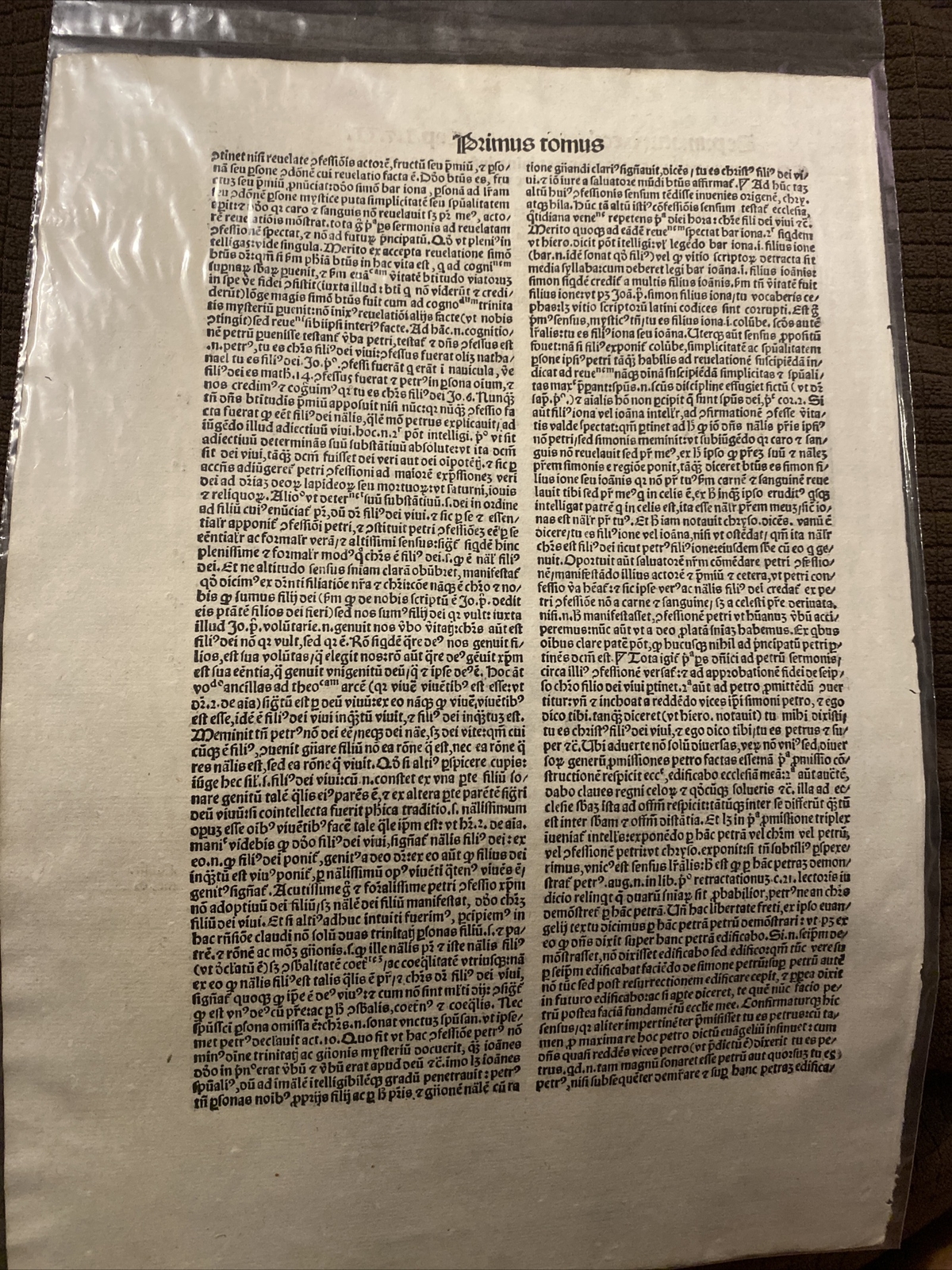 Original Leaf/page From Questions And Answers By Thomas De Vio Gaitani 1547
