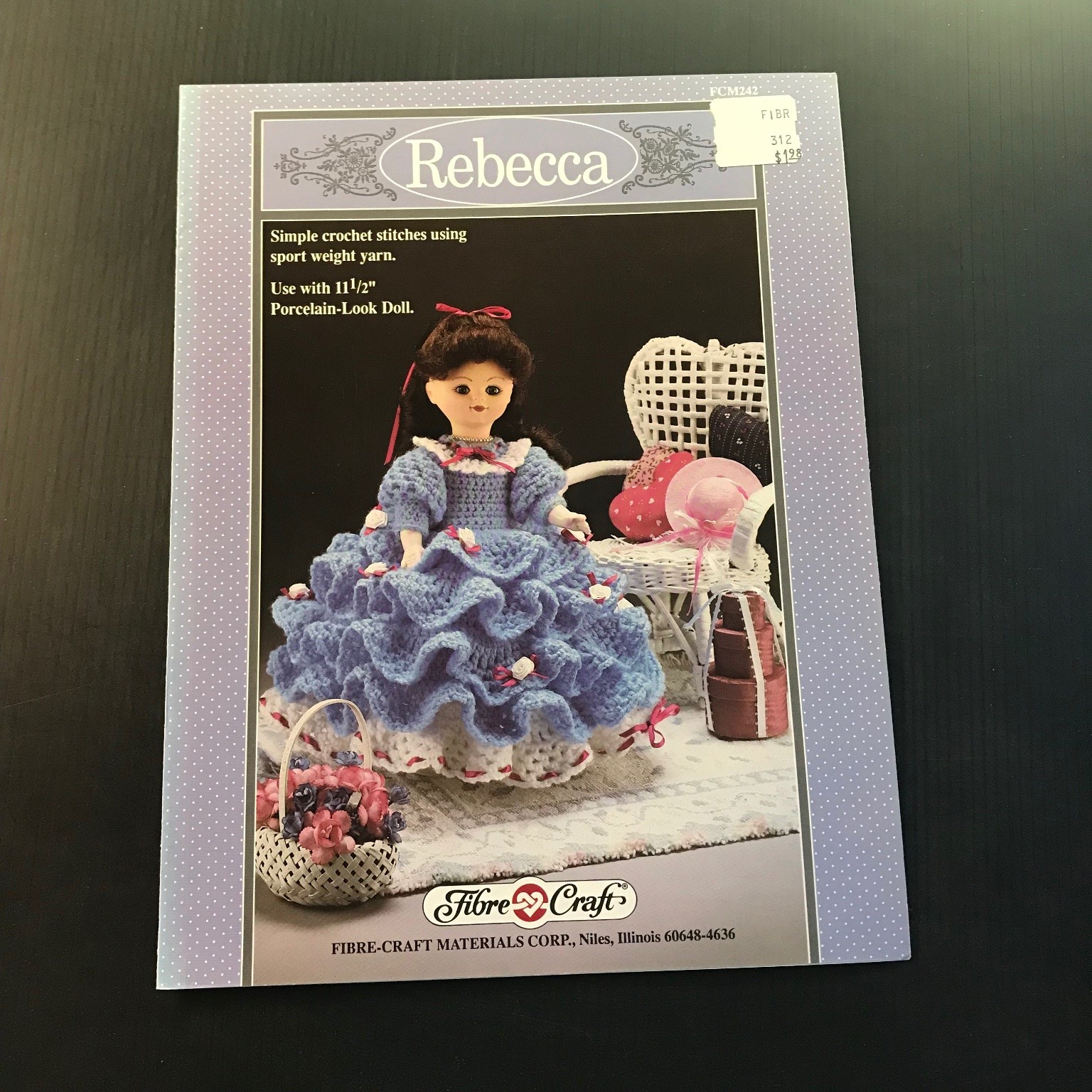 Rebecca Crochet Pattern Kathy Ballard Doll Clothing Fibre-Craft FCM242