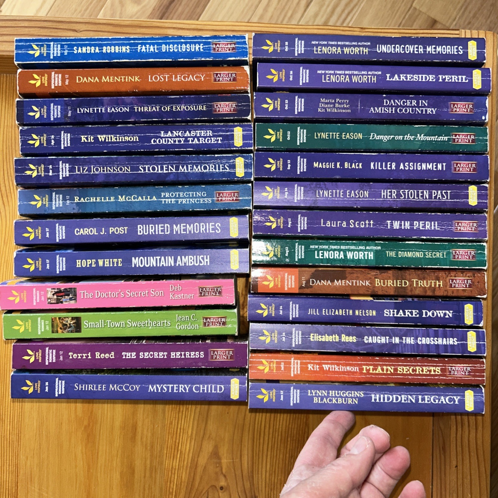 Love Inspired Suspense Inspirational Romance Paperback Larger Print Lot of 25