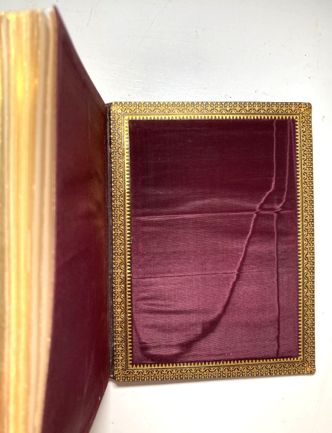 1874 Lesort Heures Dames Chrétiennes Gilt Morocco Leather Silk Binding