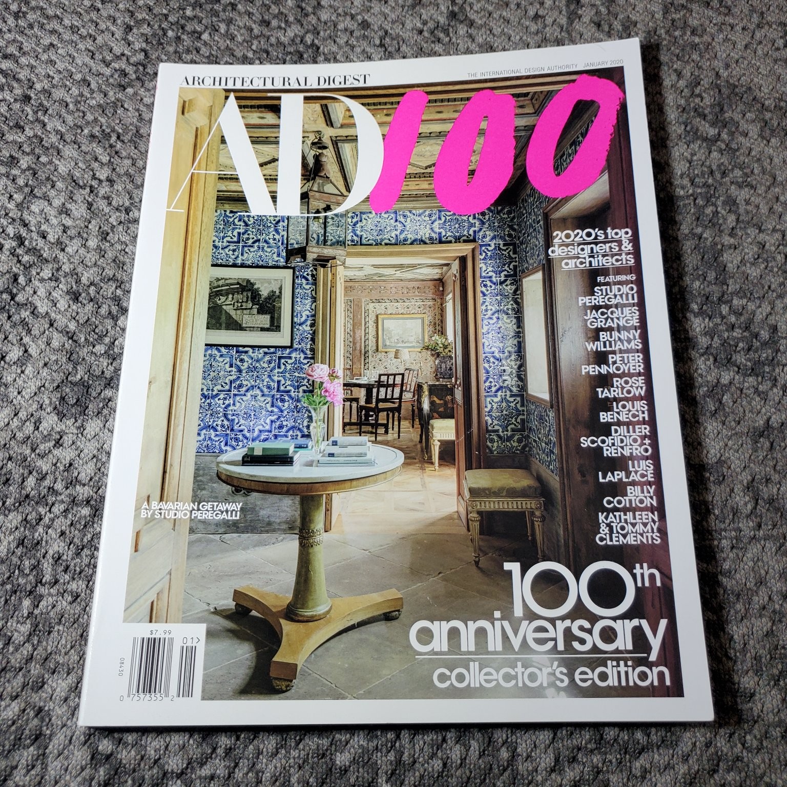 Architectural Digest Magazine Jan 2020 AD100 100th Anniversary Conde Nast