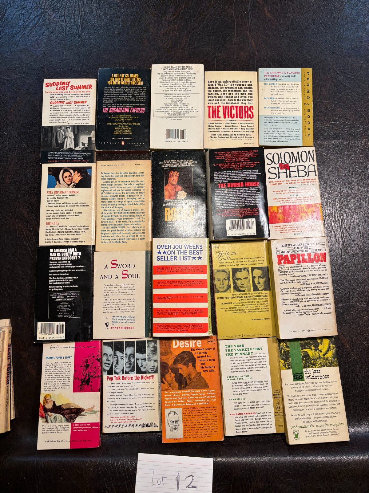 Lot 12 – 20 Movie tie-in paperbacks average VG 1940s-2000s see photos