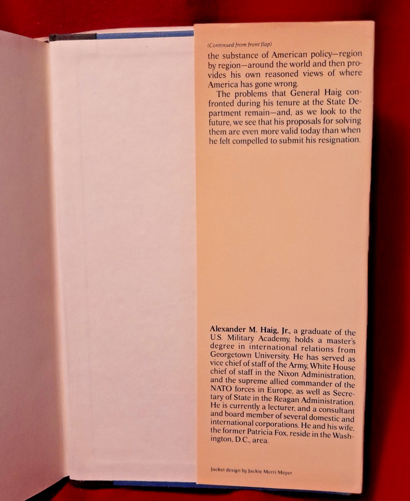 Alexander M. Haig, Jr. CAVEAT Inscribed & Autographed 1st Edition 1984 Hardcover