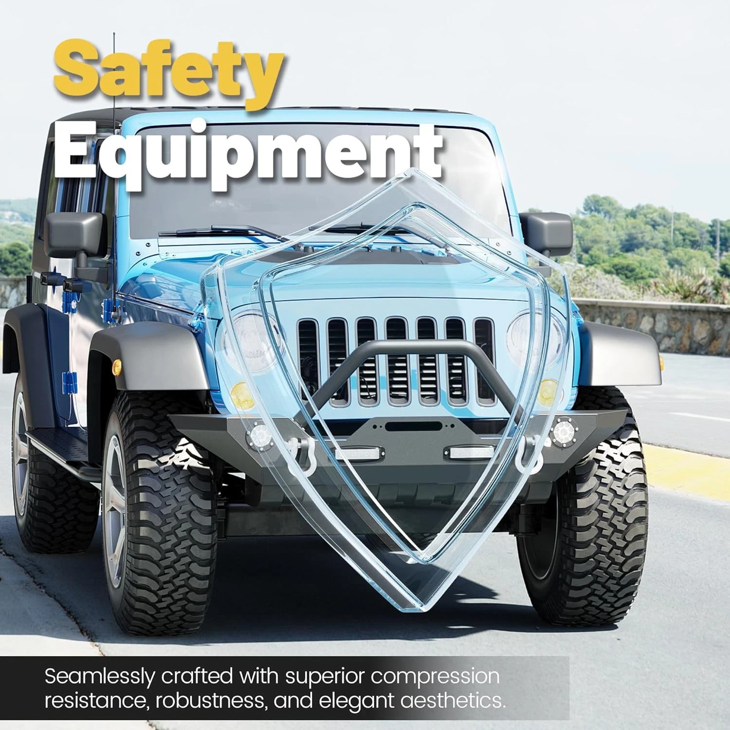 ‎ Front Bumper Compatible with 2007-2025 Wrangler Unlimited JL/JLU & Gladiator J