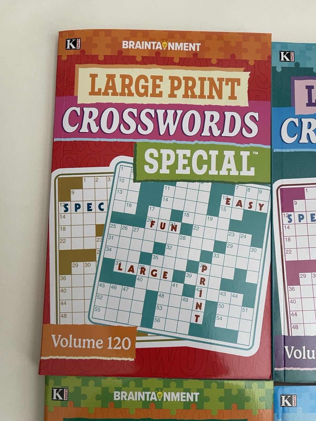 Lot 4 Kappa Large Print Crosswords Special Books Braintainment NEW Free Ship