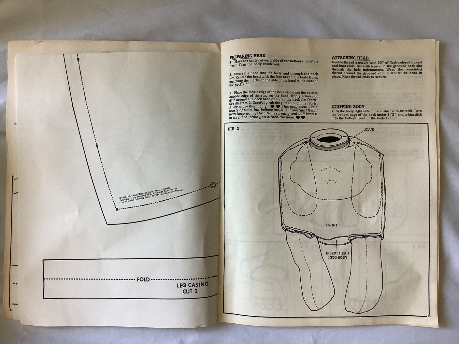 Martha Thomas & Marla Strecker the Original Doll Baby Pattern Book FCM101 (1984)