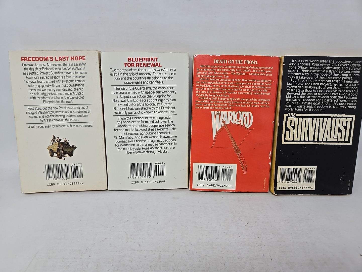 11 books MEN’S PAPERBACK ADVENTURE SERIES OF THE 1980s Post-Apocalypse WW3 Serie