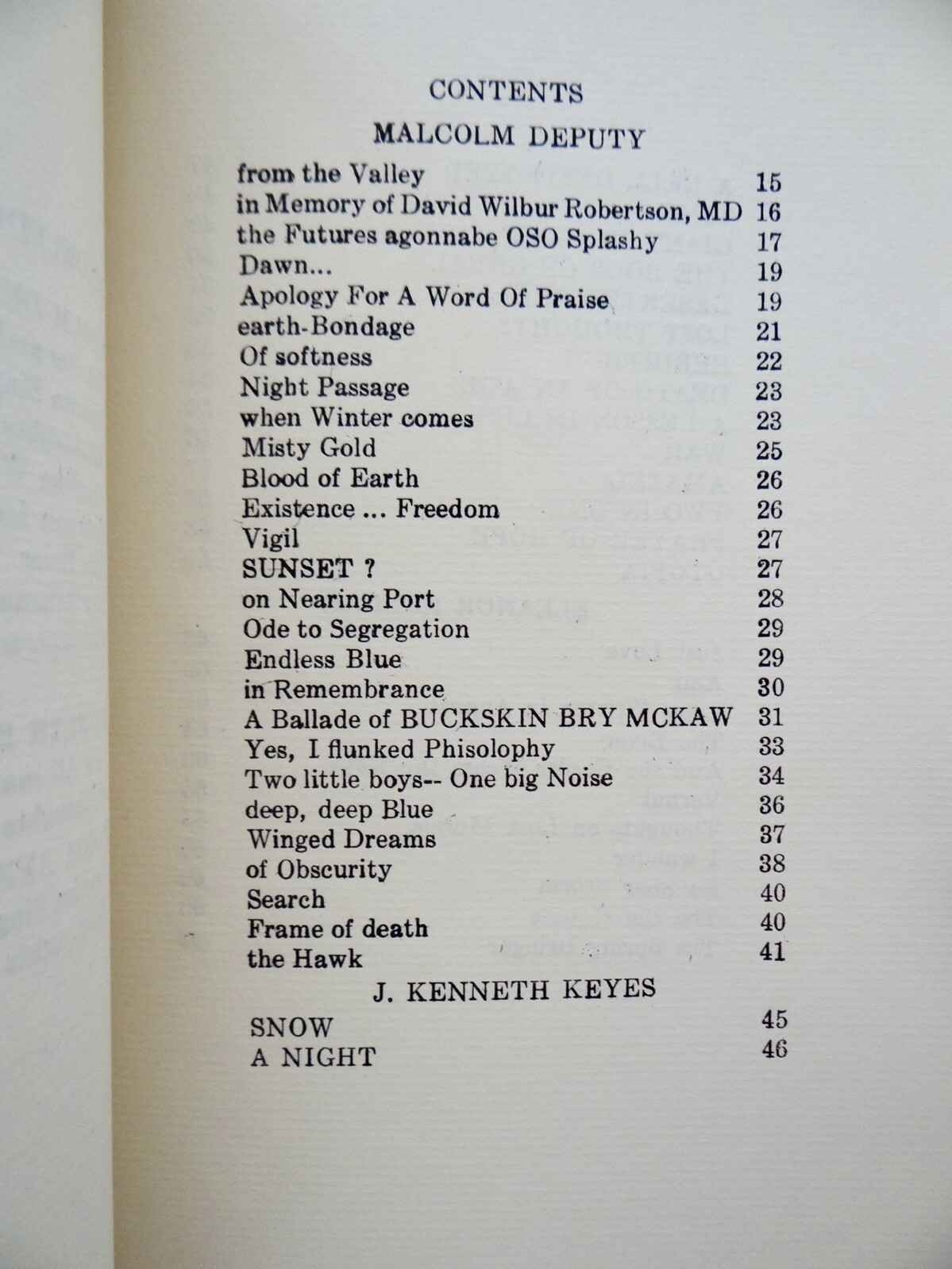 1958 From The Valley Poems Limited Edition 100 Made Deputy Keyes Reeder VGC