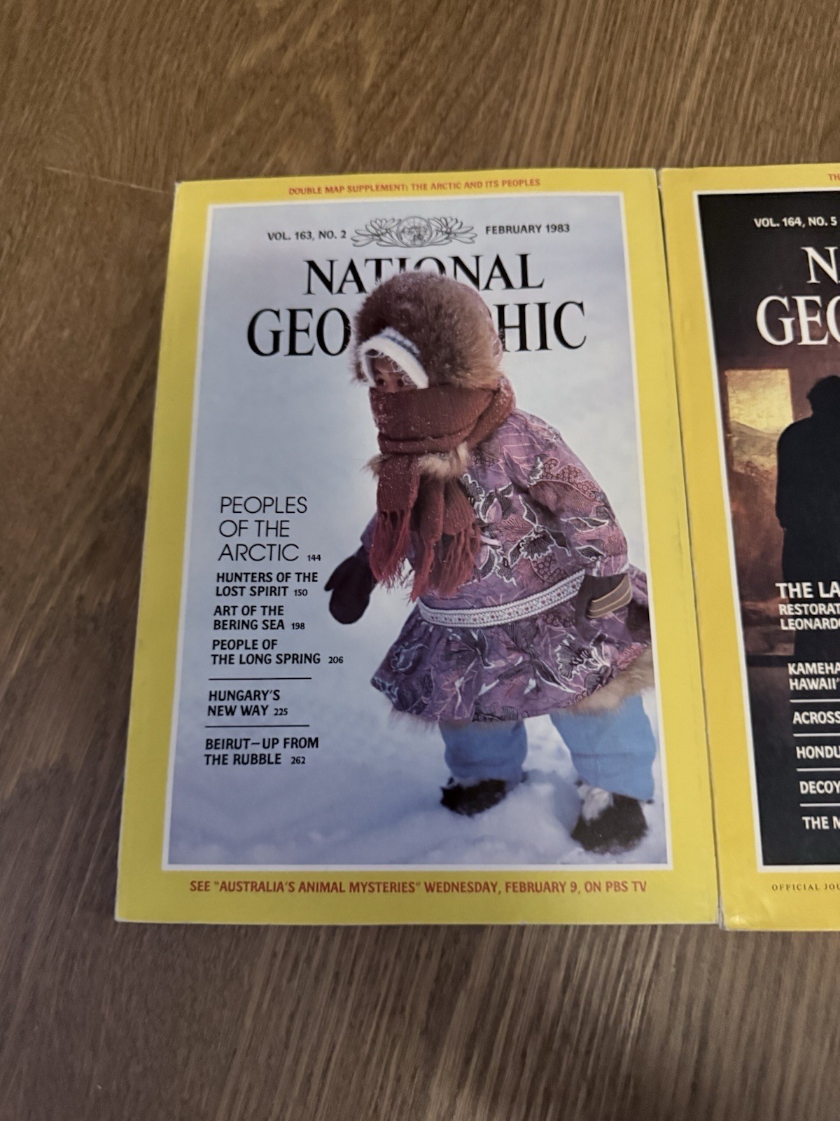 LOT OF 2 Vintage National Geographic Magazine Issues From 1983 – Arctic Peoples