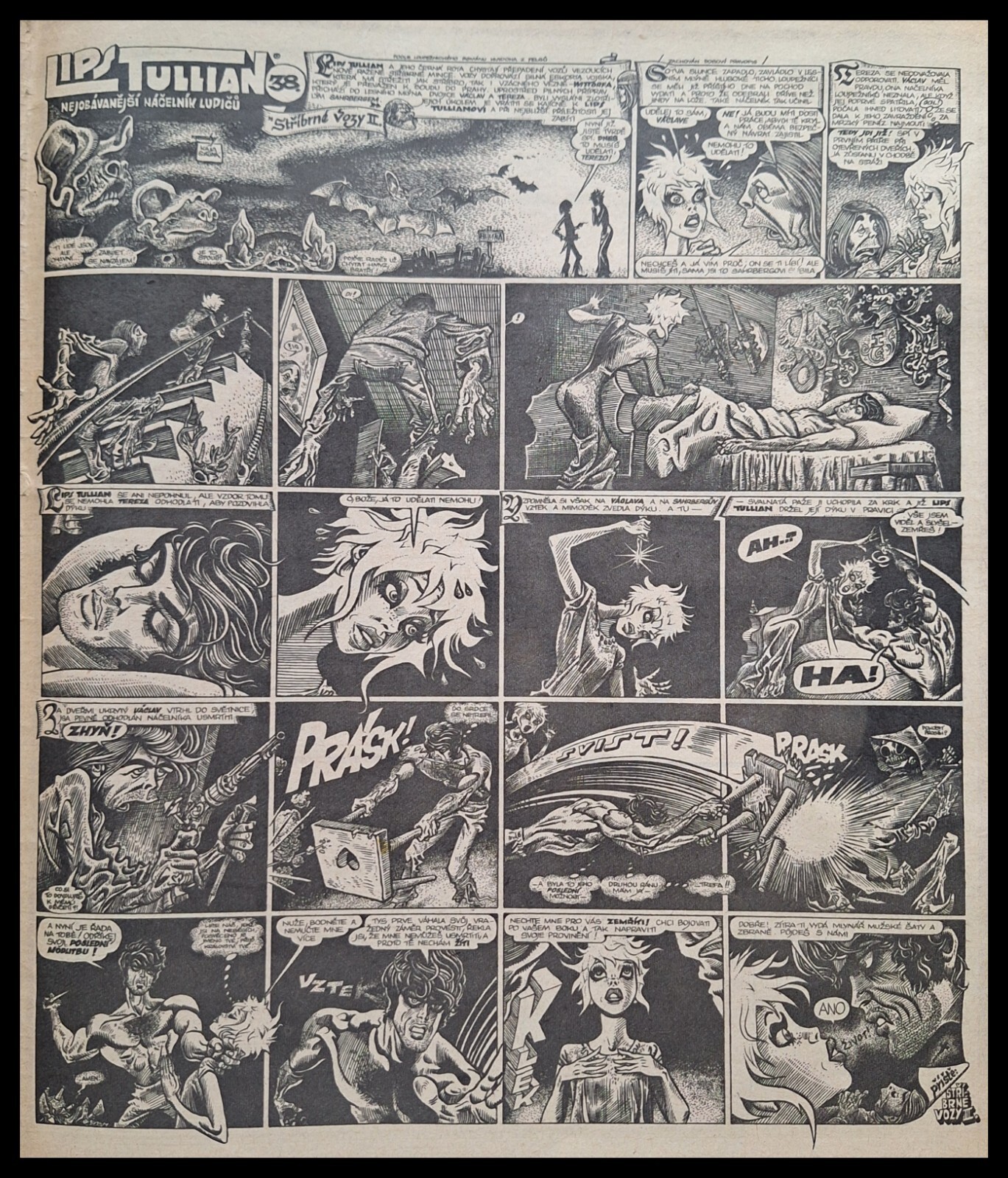 KAJA SAUDEK – COMIC LIPS TULLIAN No. 38, CZECH MAGAZINE MLADY SVET, No. 41/1972
