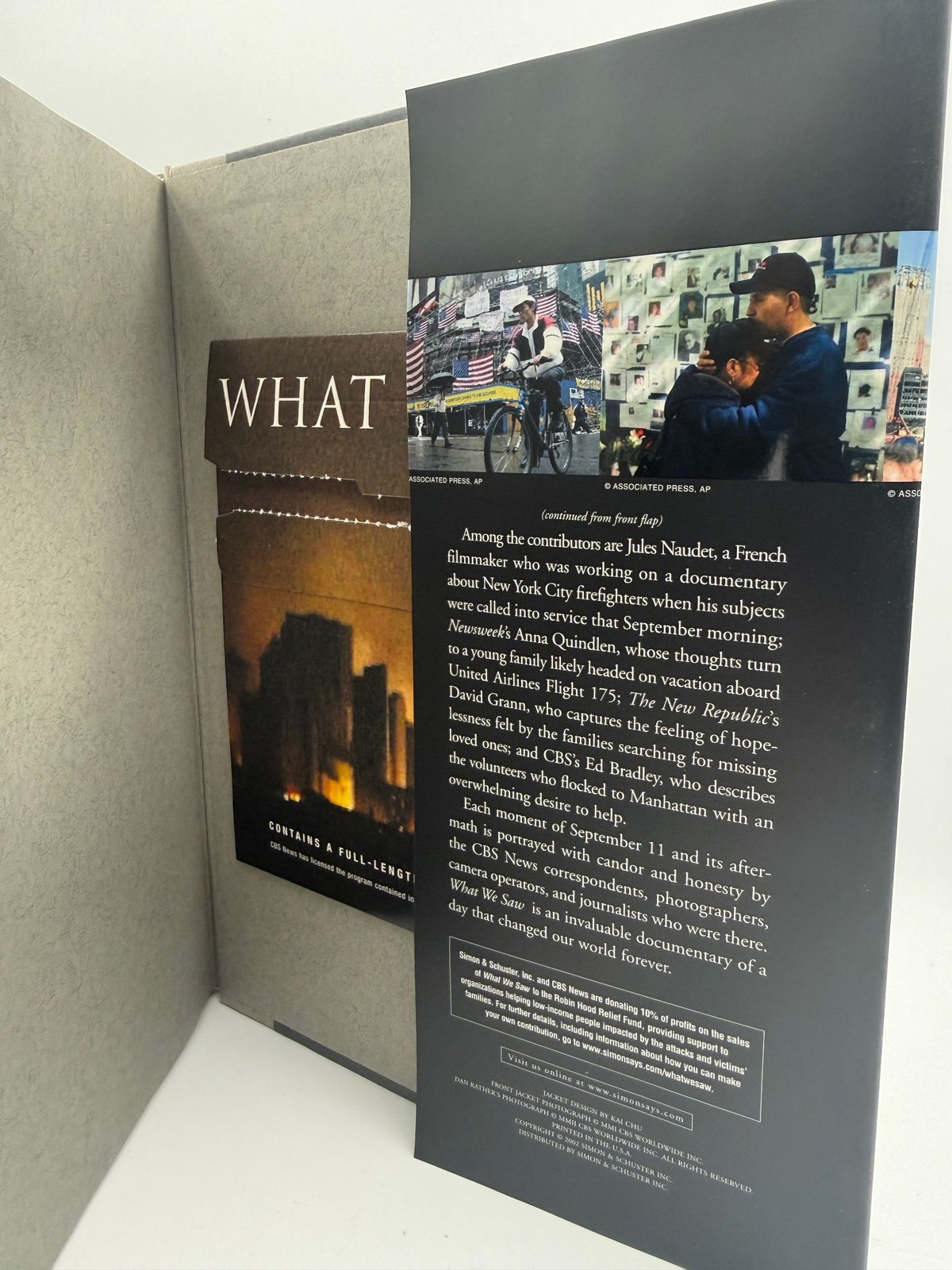 What We Saw CBS News Hardcover Book with DVD 2001 America Responds Stamp Sheet