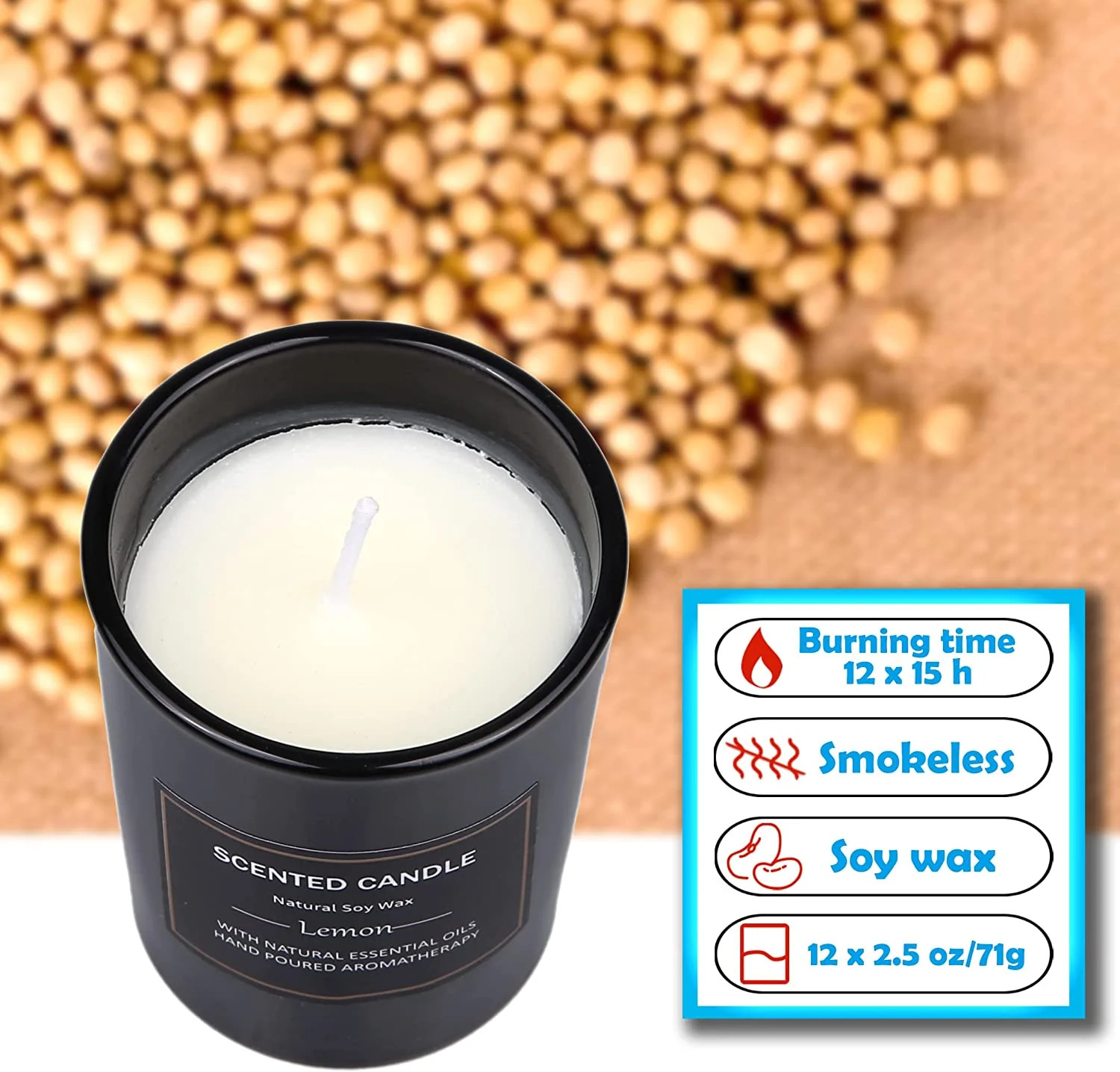 12 Pack Scented Candles Gift Set 2.5oz Aromatherapy Candle Soy