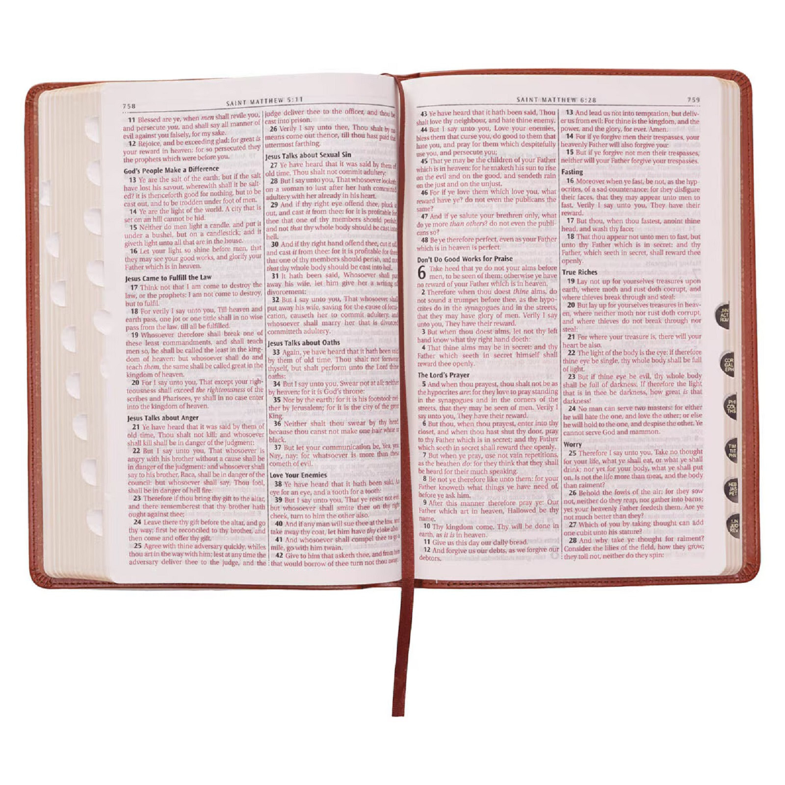 KJV Tan Large Print Thumb Index Edition BRAND NEW in Shrink Wrap!!!