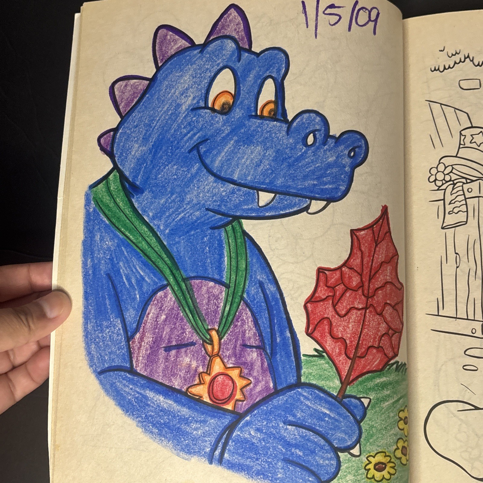 2005 Dragon Tales Dragon Days Coloring Book Some Pages Colored