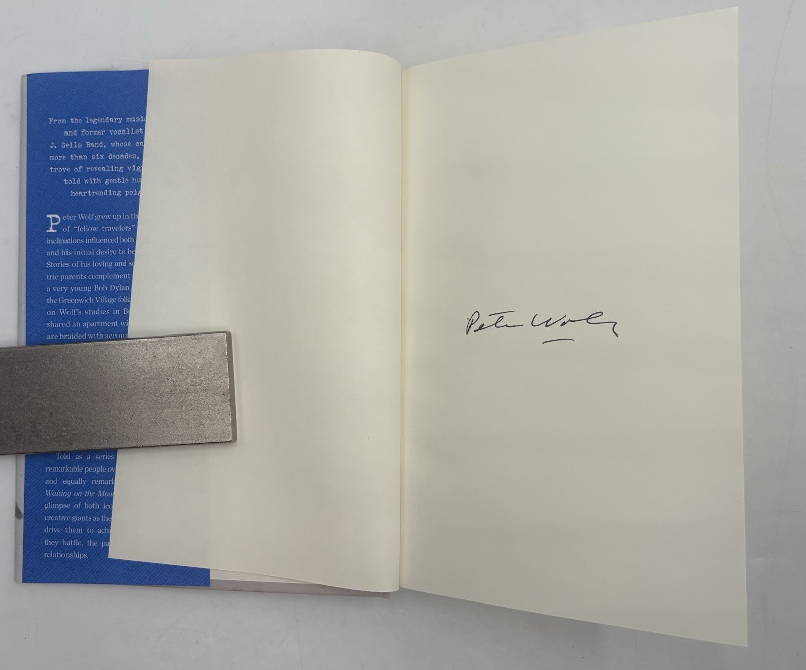 Peter Wolf Waiting on the Moon SIGNED First Edition 1st Printing 2024 COA