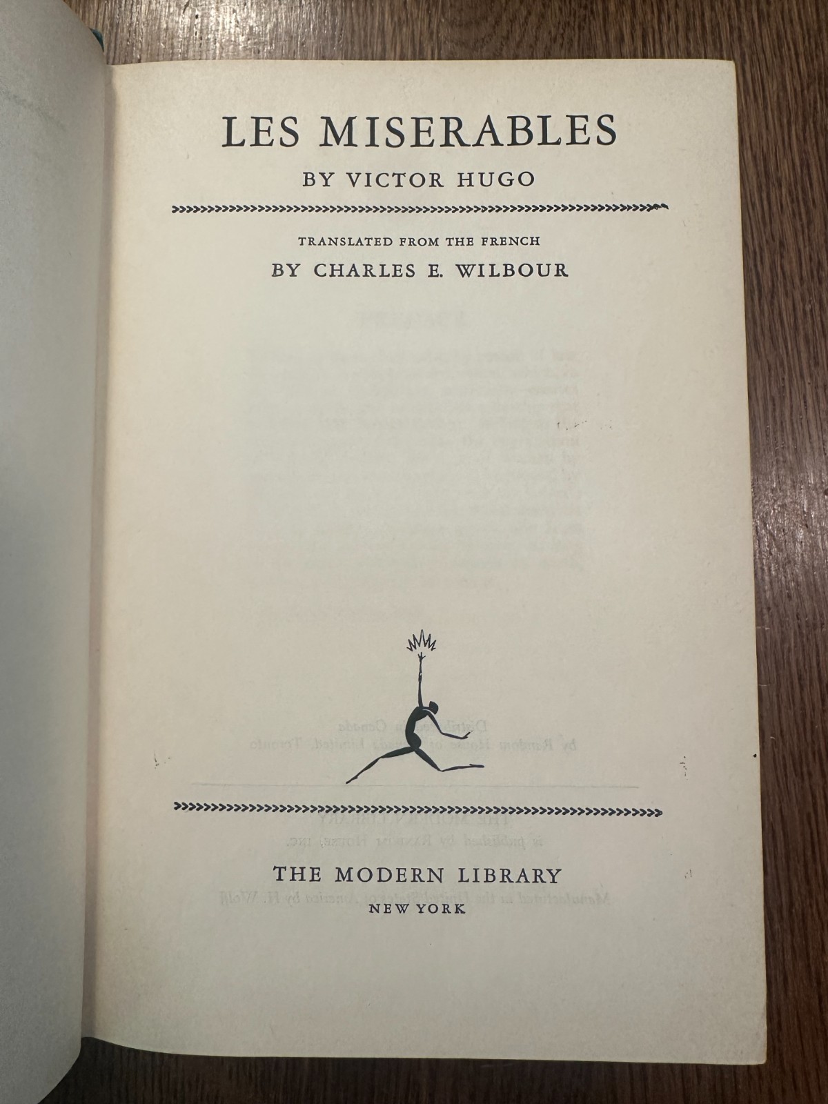 Victor Hugo / Les Miserables HC/DJ Modern Library Edition