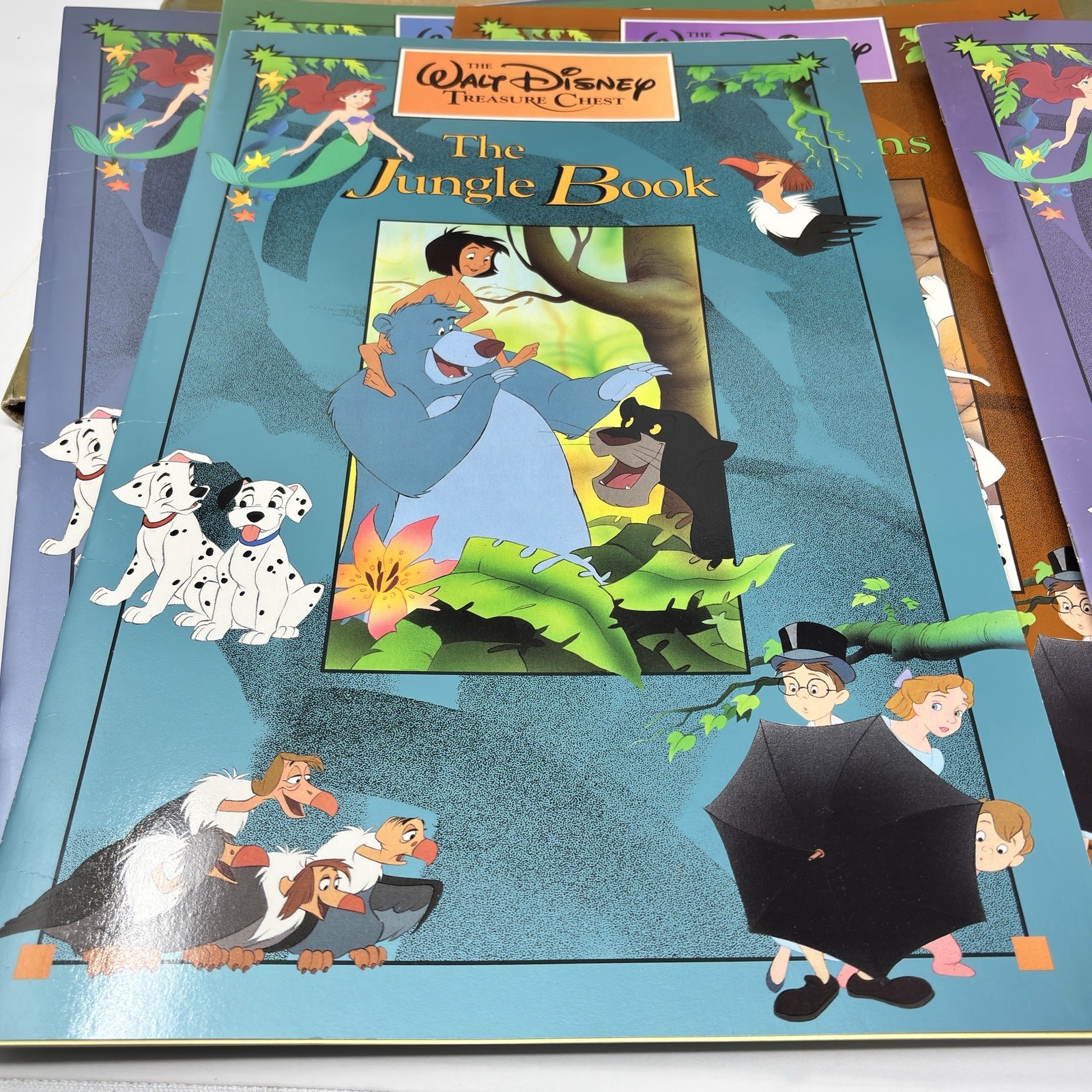 The Walt Disney-Treasure Chest ~5 Oversized Books ~1991 Vintage!