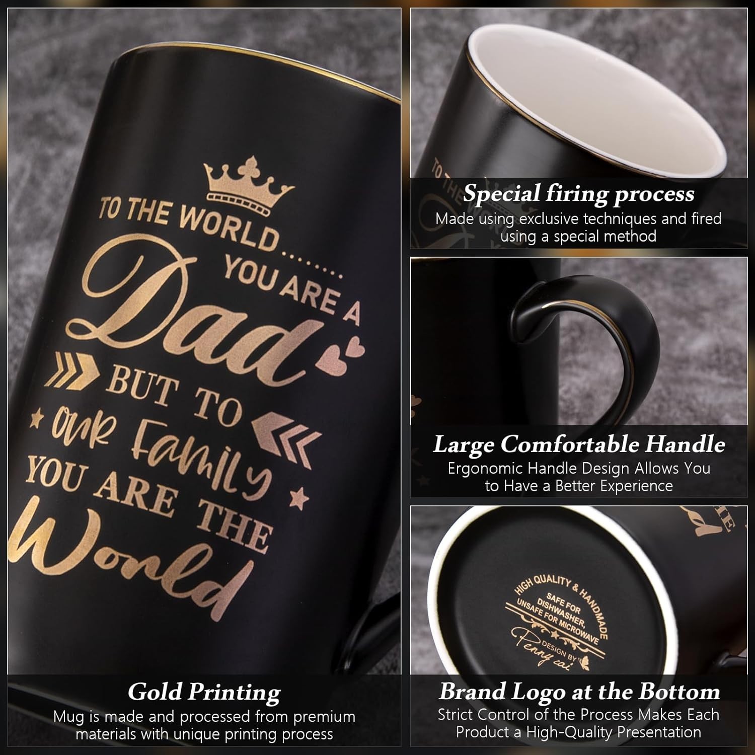 Memorable 14oz Coffee Mug for Dad – Thoughtful Father’s Day Present in Gift Box