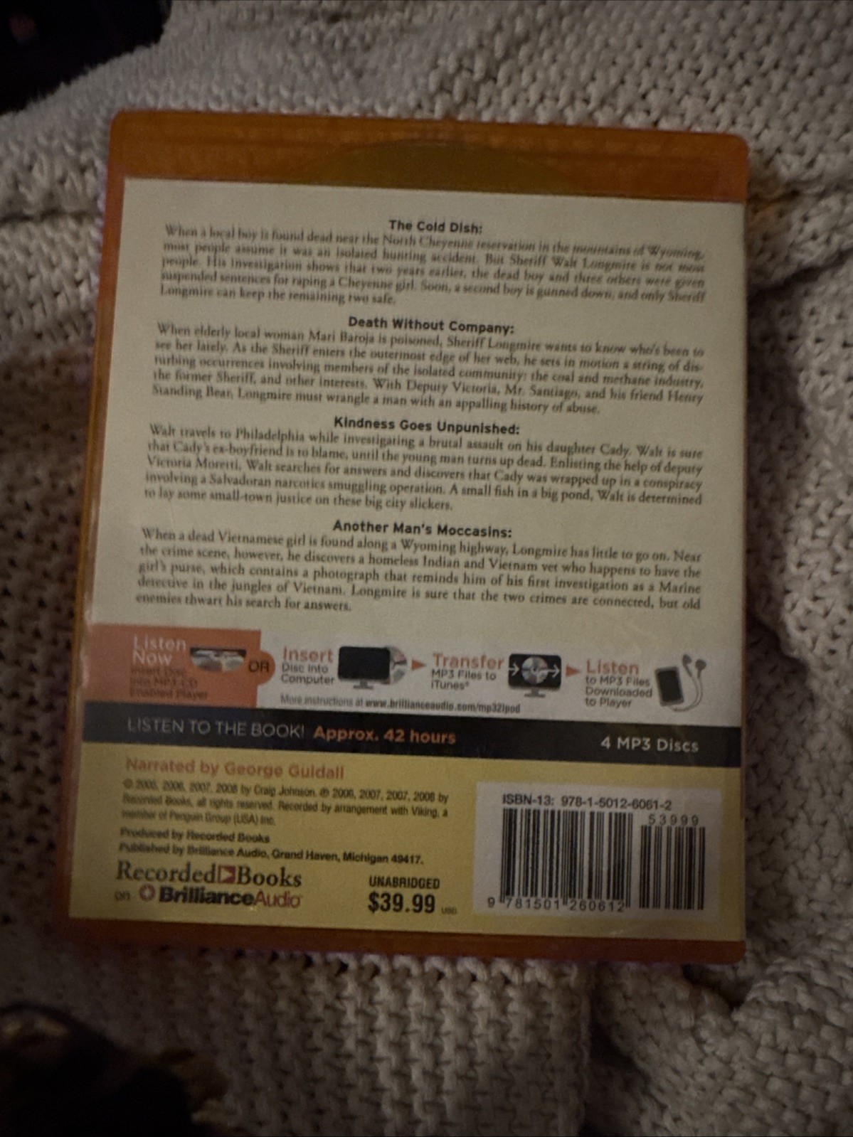 THE WALT LONGMIRE MYSTERY SERIES -BOOKS 1-4 MP3-CD/COLD DISH, DEATH W/OUT & MORE
