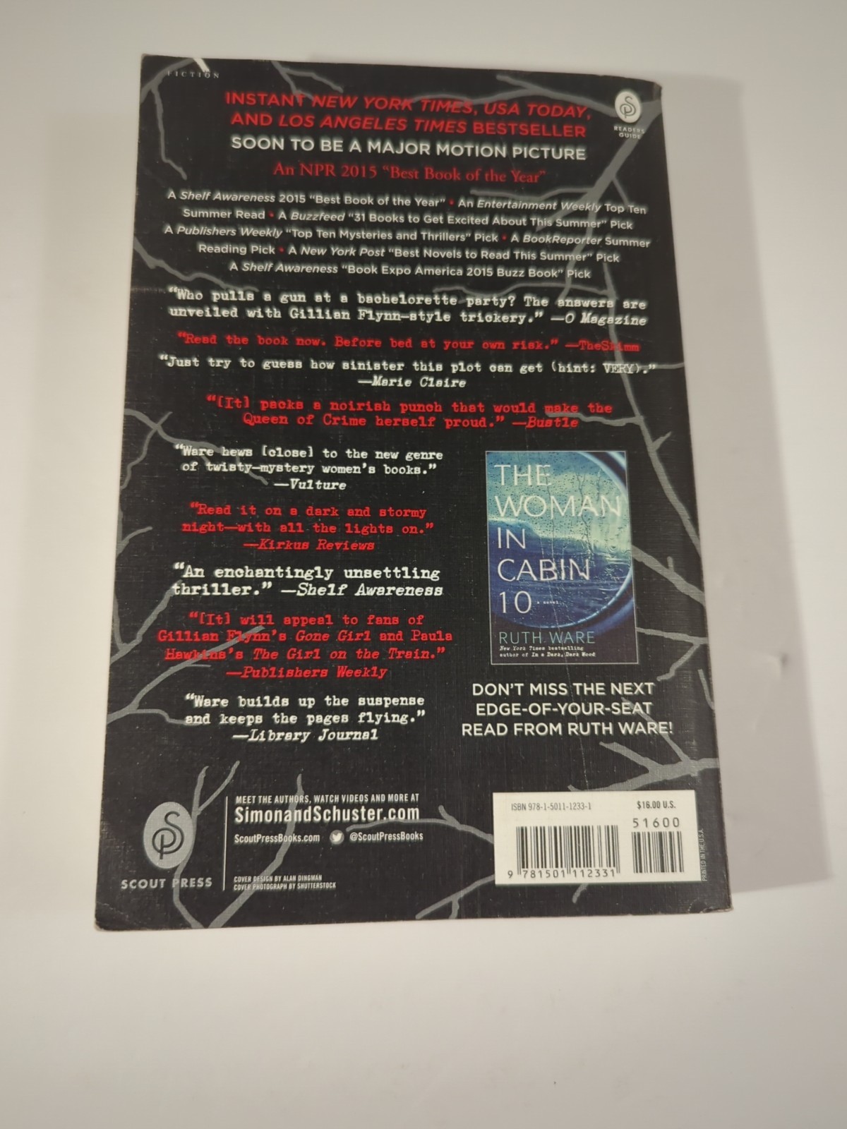 2 X Ruth Ware Softcover Bundle, Psychological Thriller, Mystery Suspense