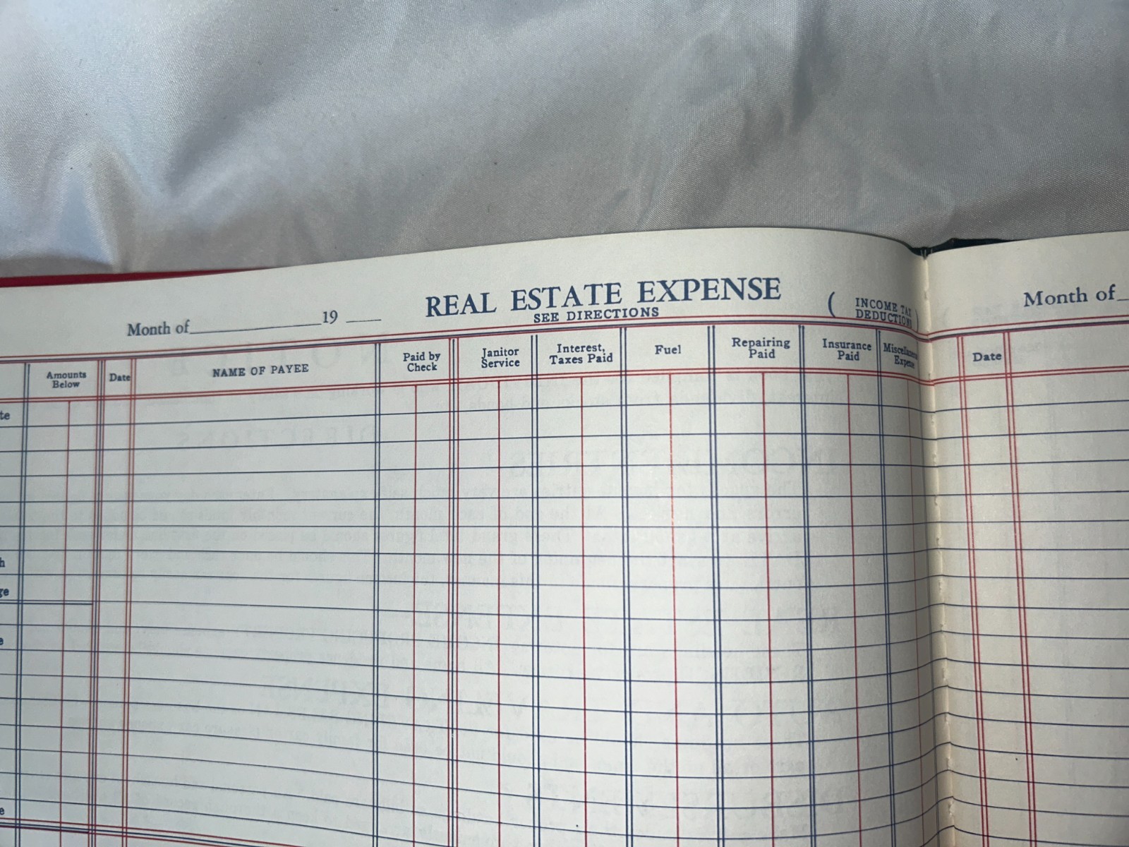NOS VTG 1900s Individual Simplified Bookkeeping Ledger Red 12 X 9 Two Year Book