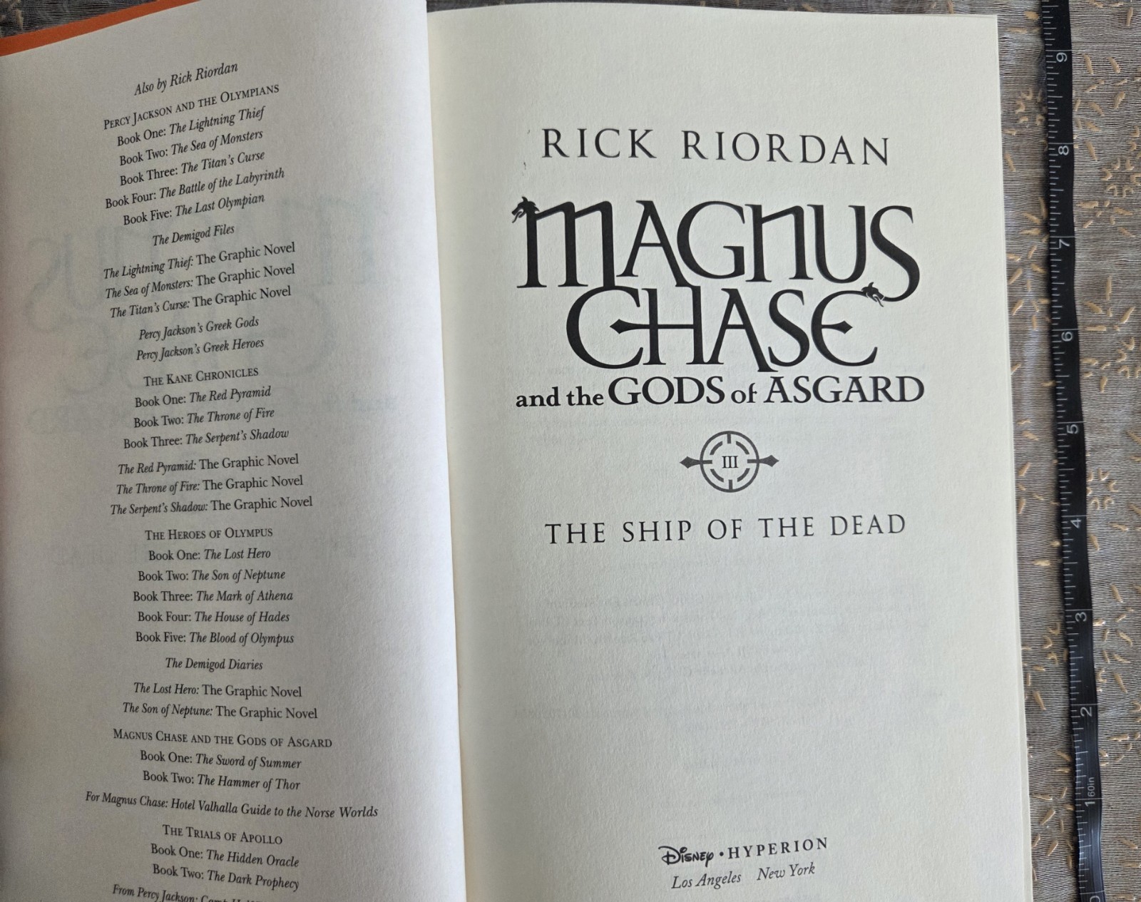 Rick Riordan Magnus Chase Gods of Asgard Bk 3 Ship of the Dead HC 2017 1st