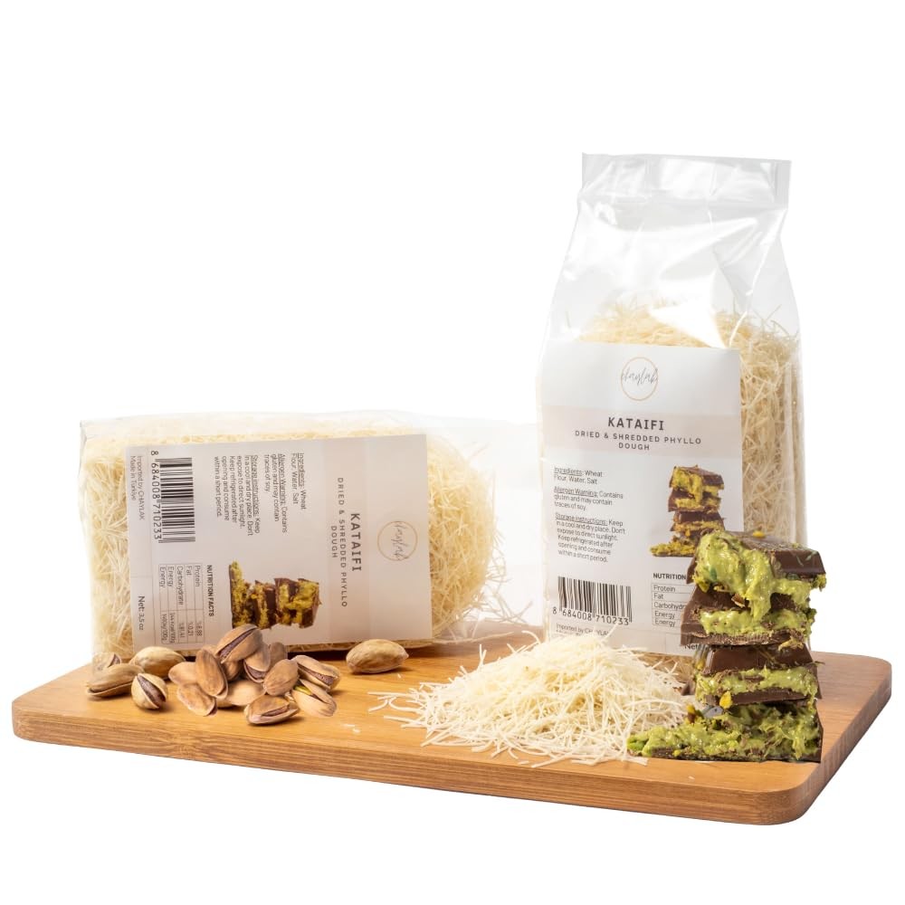 CHAYLAK Kataifi Shredded Fillo Dough, Dried & Phyllo Dough 3.5 oz