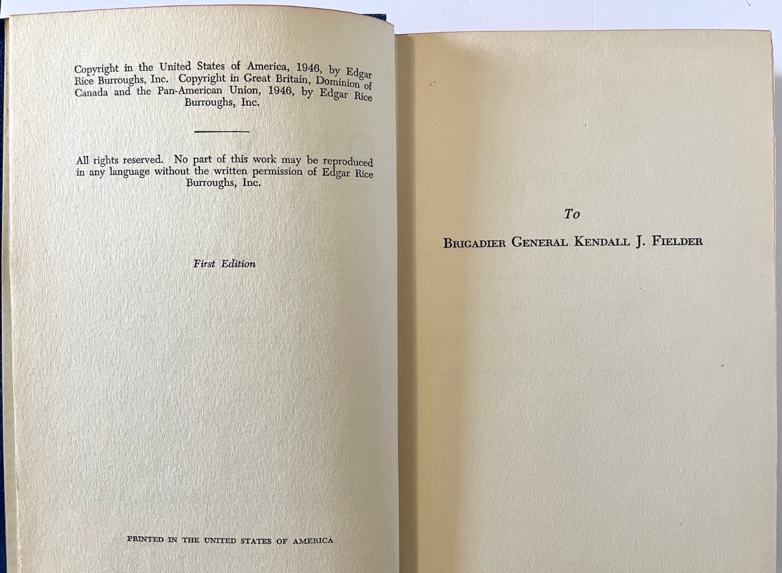 Edgar Rice Burroughs – Escape on Venus First Edition Hardcover 1946 1st w/ dj