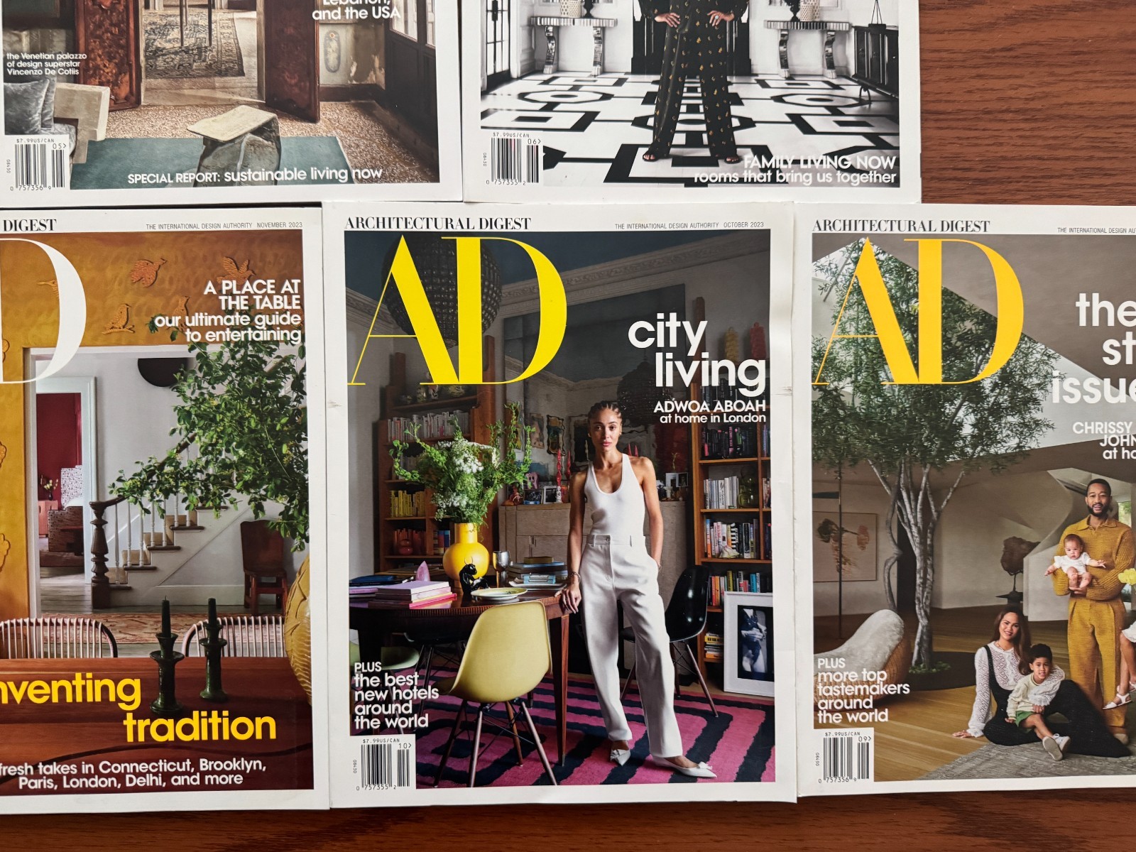 ARCHITECTURAL DIGEST MAGAZINE AD Lot of 7 ~ 2023
