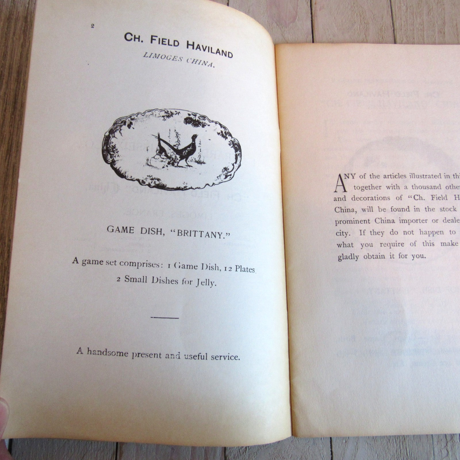 Vtg Brochure Pamphlet The Ch. Field Haviland Limoges China Gerard Dufraisseix