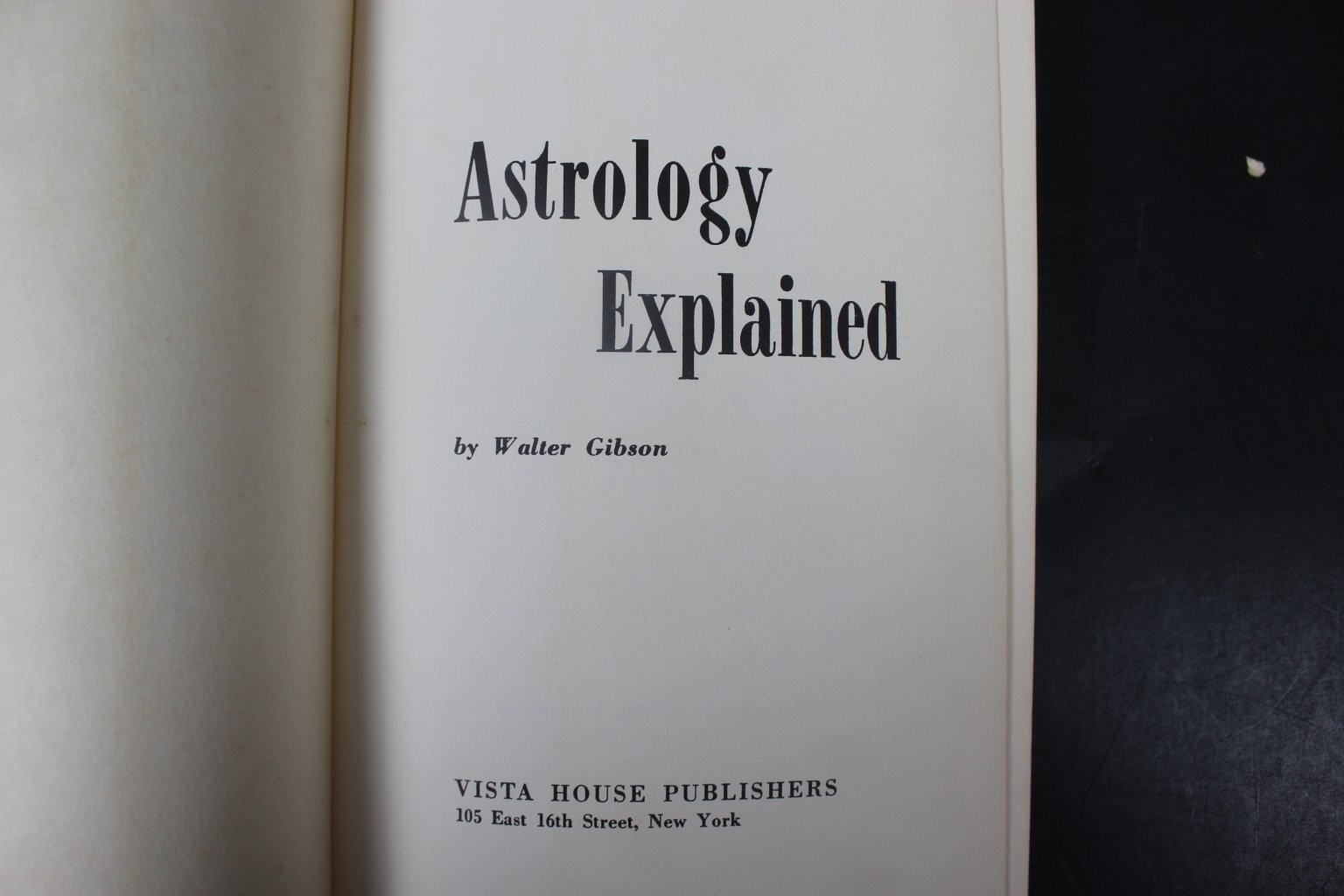 Astrology Explained Walter Gibson 1959 Vintage Occult Metaphysical Vista HCDJ