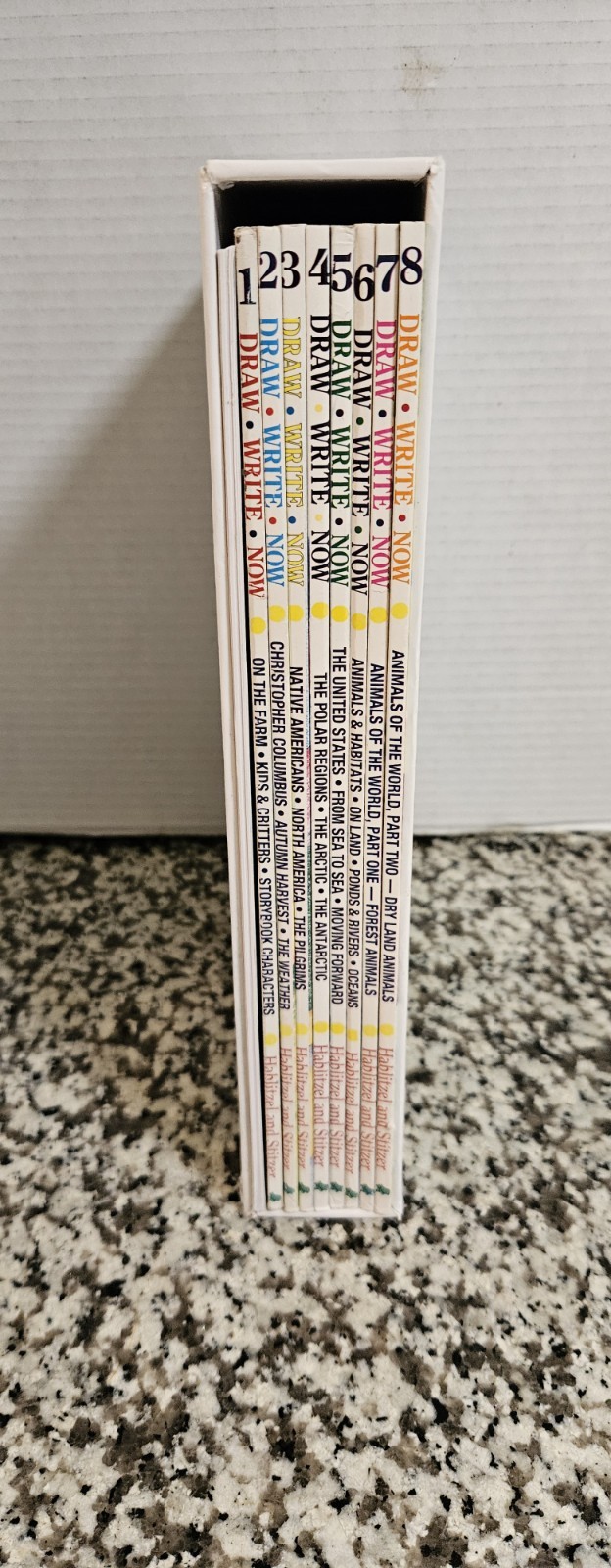 Draw Write Now Set Of 8 Unused Books W/Instructions In Taped Box Great Condition