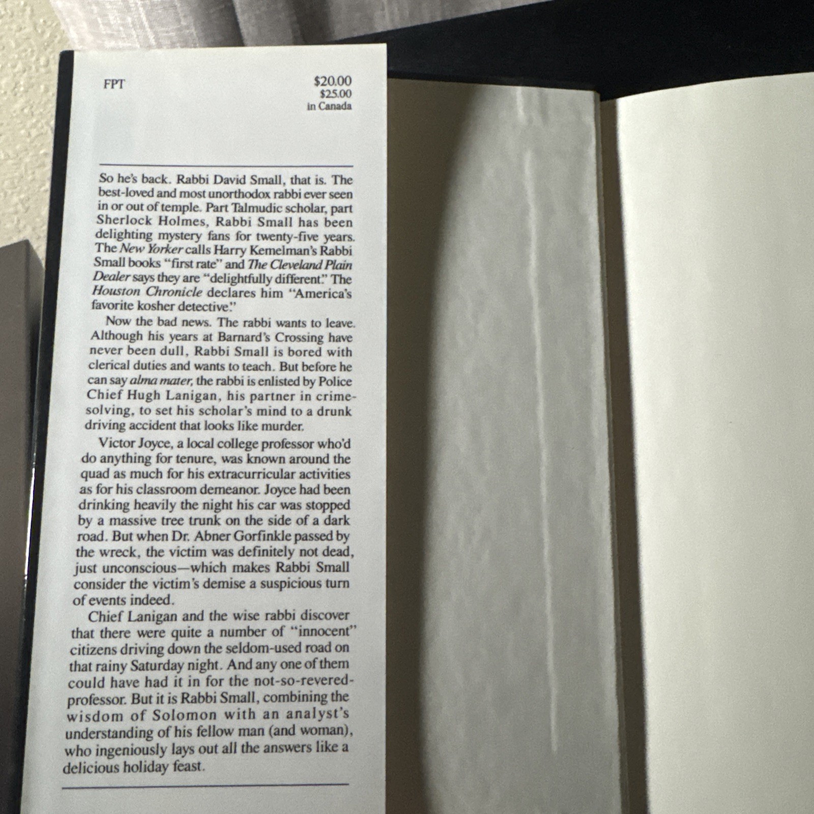 Day the Rabbi Resigned by Harry Kemelman (1992, Hardcover)