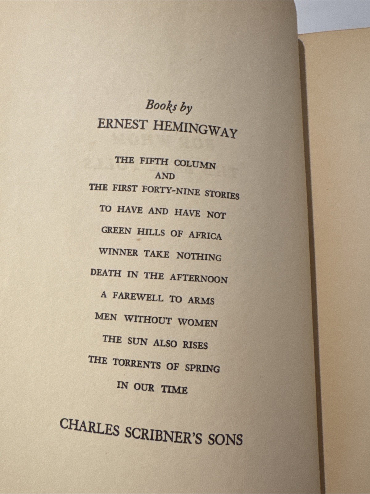 Ernest Hemingway for Whom the Bell Tolls (1940) 1st Edition