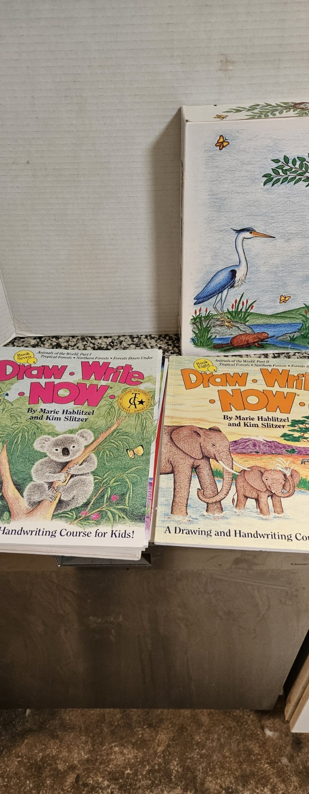 Draw Write Now Set Of 8 Unused Books W/Instructions In Taped Box Great Condition