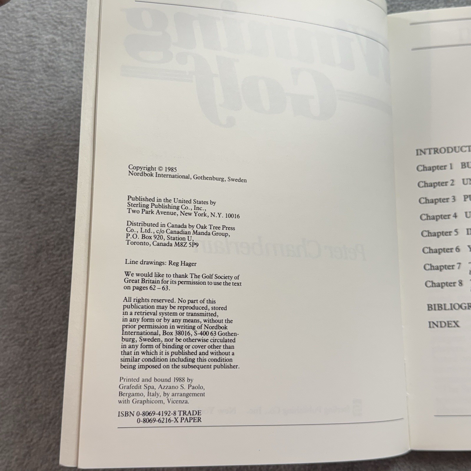 Vintage 1985 Winning Golf By Peter Chamberlain 159 Pages Golf Swing Tips